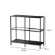 SIMP Four-Grid Metal Shelf W80xW120, Black SIMP Four-Grid Metal Shelf W80xW120, Black